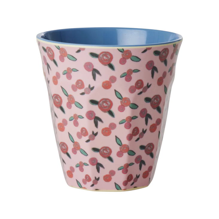 Melamine Cup with Rose Print