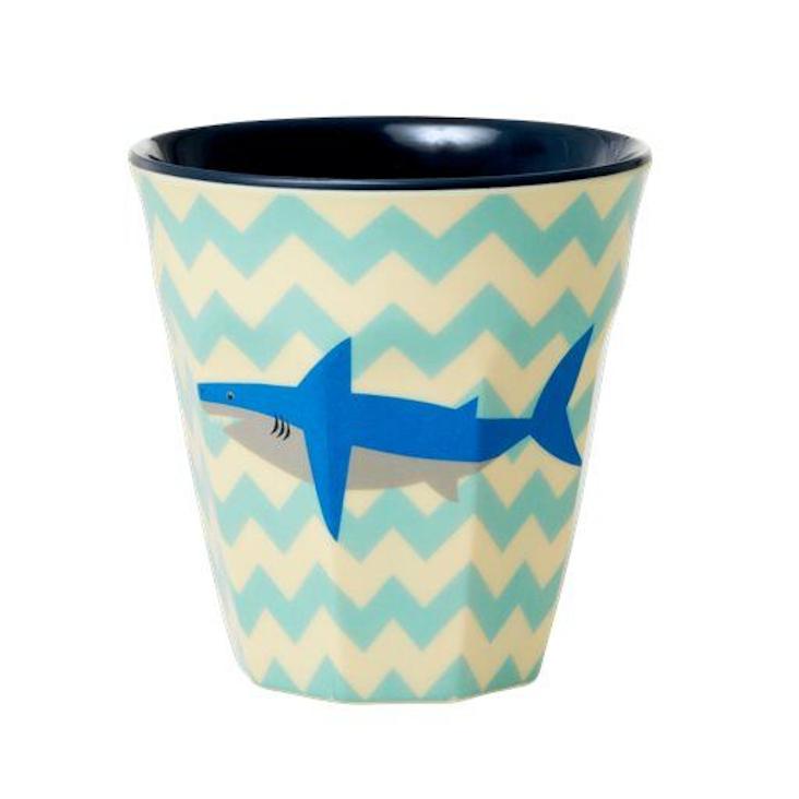 Rice Melamin Becher - Shark Print