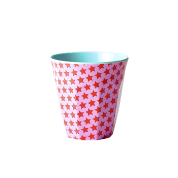 Melamin Becher Two Tone with Girls Star Print