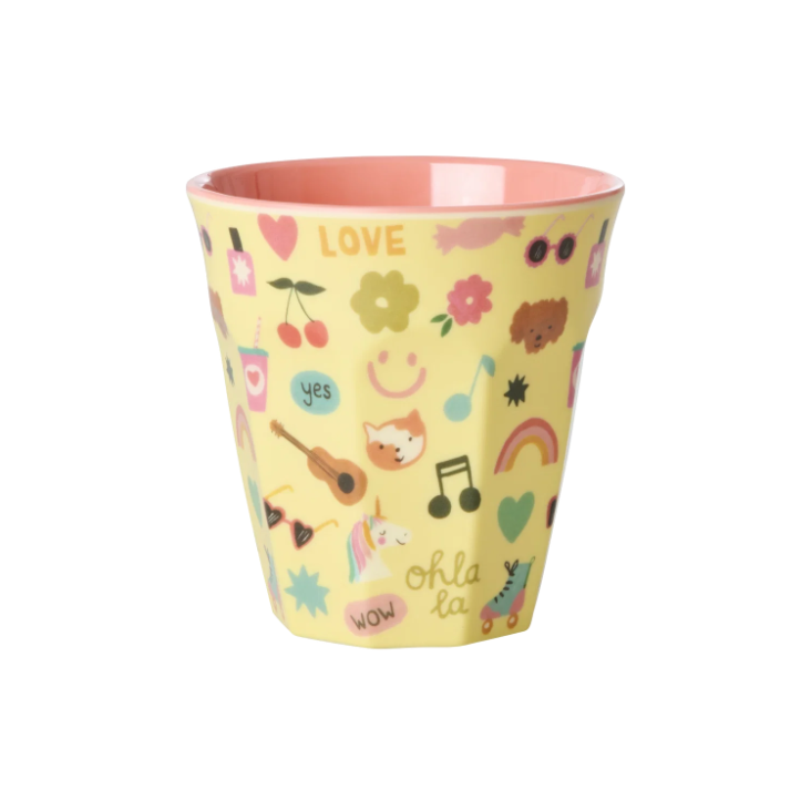RICE Melamin Becher - Unicorn Love Print