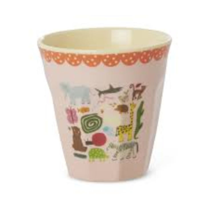 RICE Melamin Becher - Wildlife Print Pink