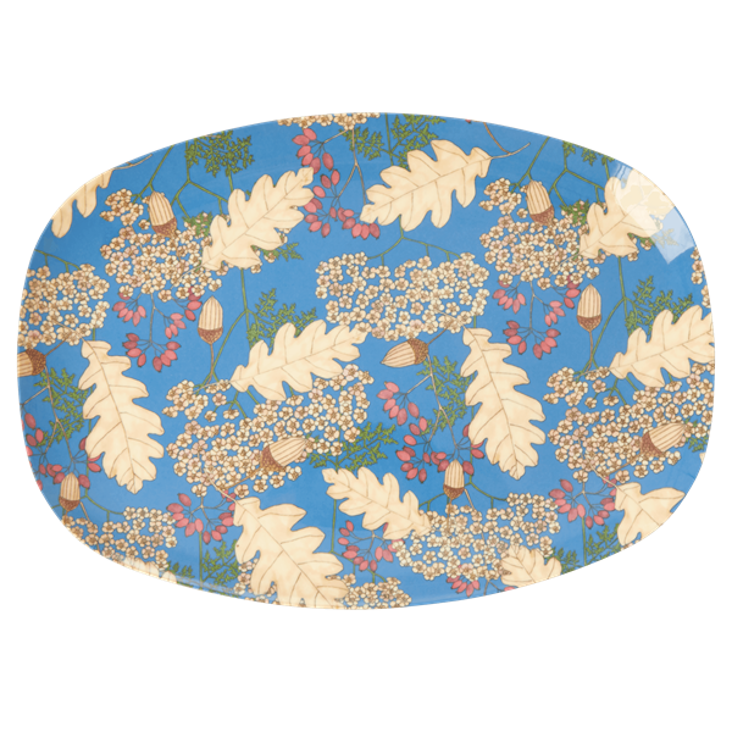 Rice Melamin Platte - Autumn and Acorns Print