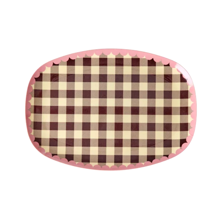 RICE Melamineteller rechteckig - Check Me Out Print