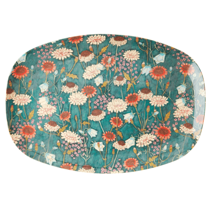 Rice Melamin Platte - Fall Flower - Print