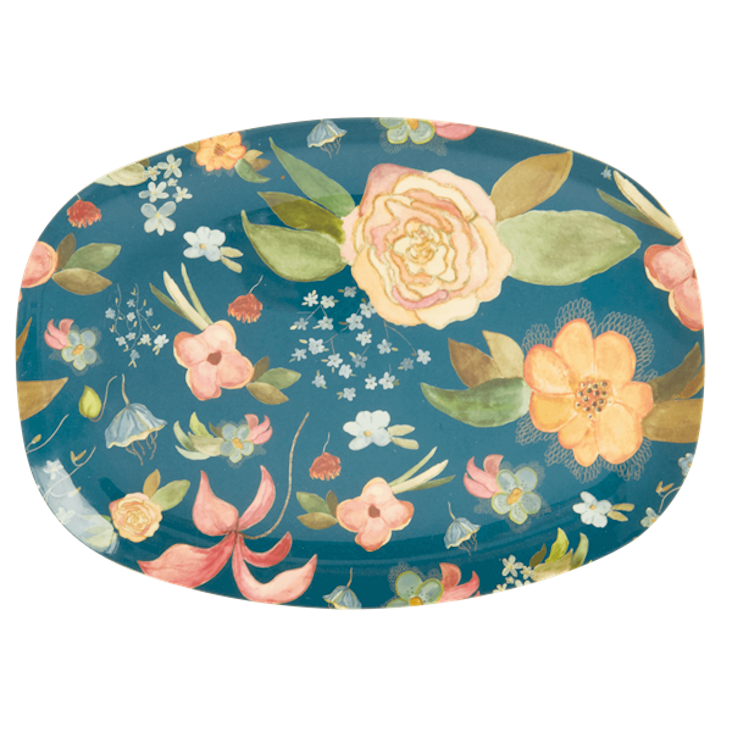 Rice Melamin Platte - Selmas Fall Flower - Print