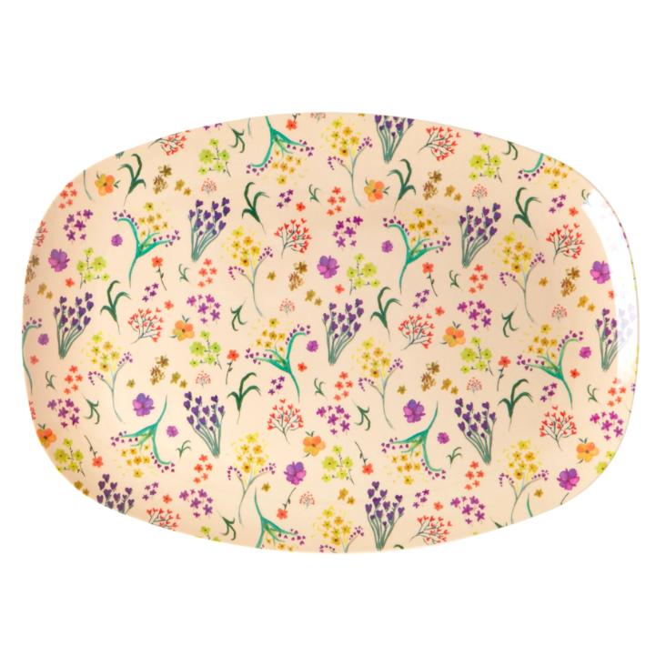 Rice Melamin Platte - Wild Flower Print