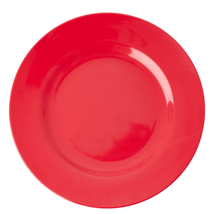Rice Melamine Dinner Plate Red Kiss