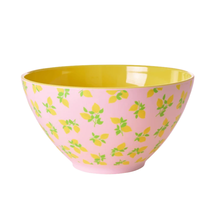 RICE MELAMIN SALATSCHÜSSEL - ZWEIFARBIG - LEMON PRINT