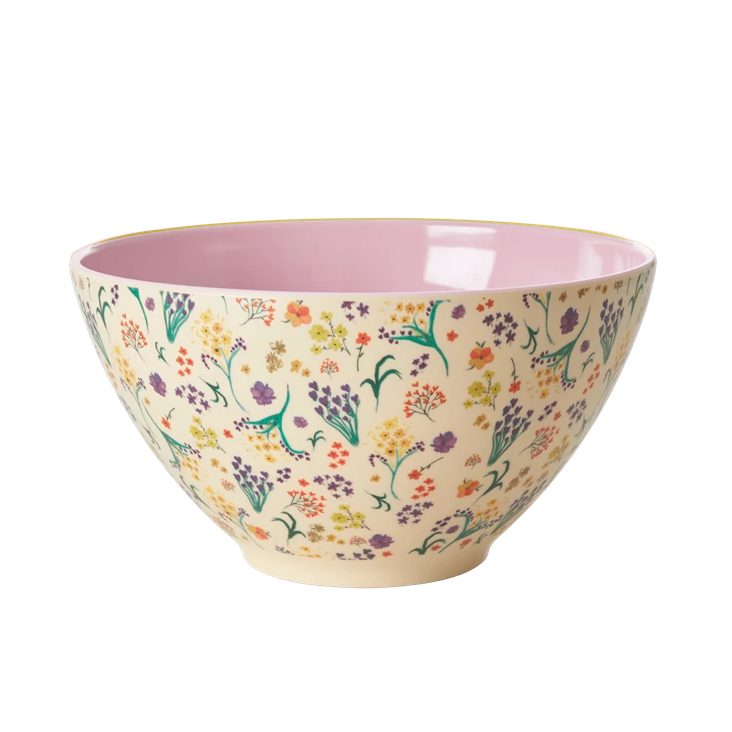 RICE Melamin Salatschüssel - wild flower Print