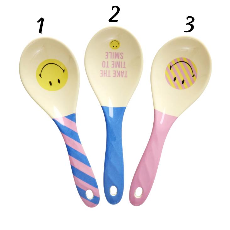 Rice Melamin Salatlöffel einzeln - Smiley Print
