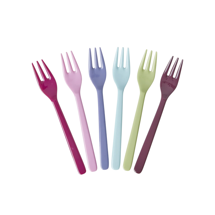 Melamine Cake Fork - Multicolor - 6-pack