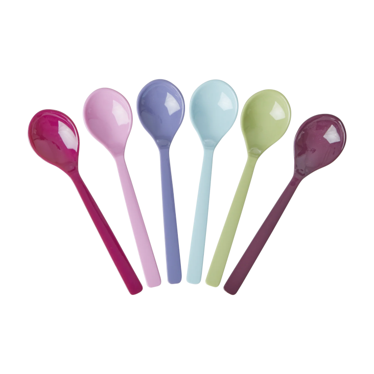 Melamine Teaspoon - Multicolor - 6-pack
