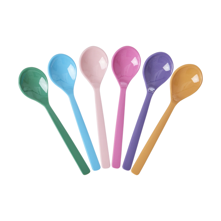 Melamine Teaspoon - Multicolor - 6-pack