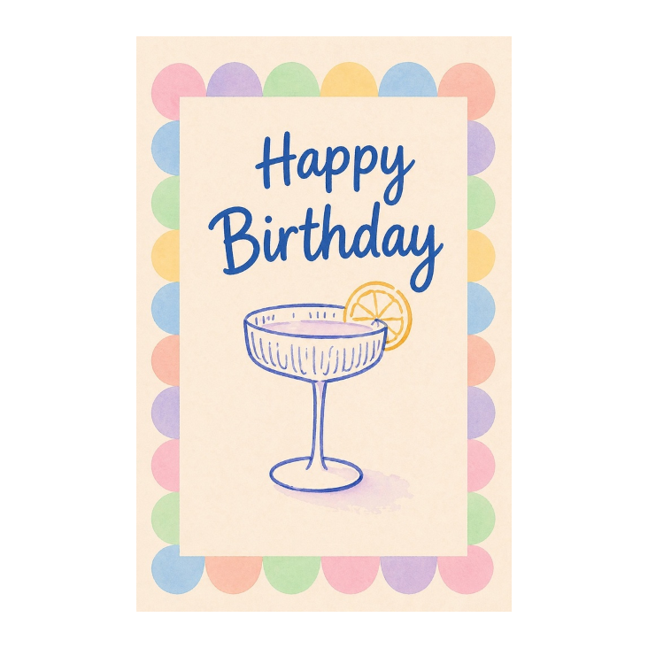 Mini Grusskarte Happy Birthday