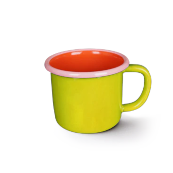 BORNN Tasse MUG CHARTREUSE AND CORAL