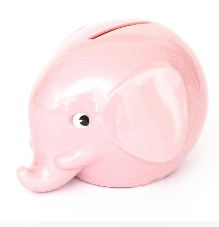 Spardose Elefant Pastellrosa klein