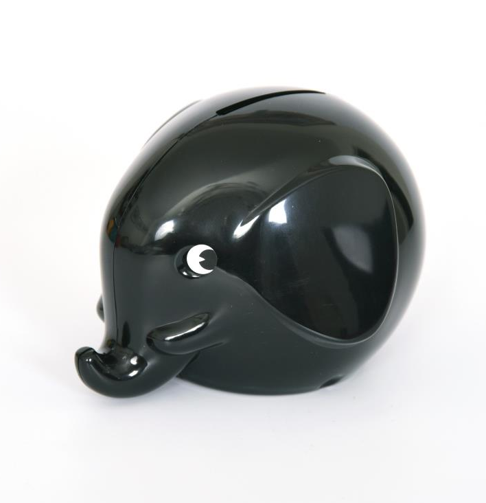 Spardose Elefant Schwarz klein