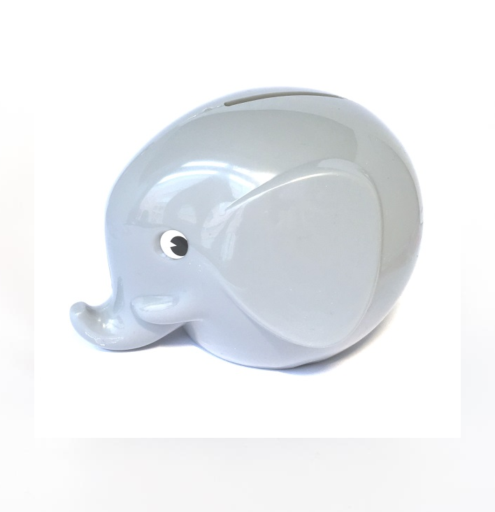 Spardose Elefant Grau gross