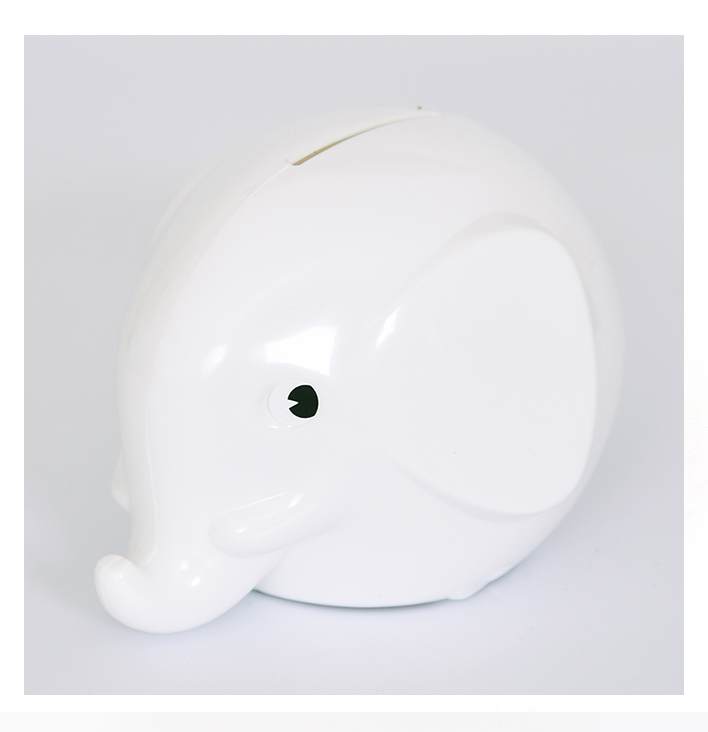 Spardose Elefant Weiss gross