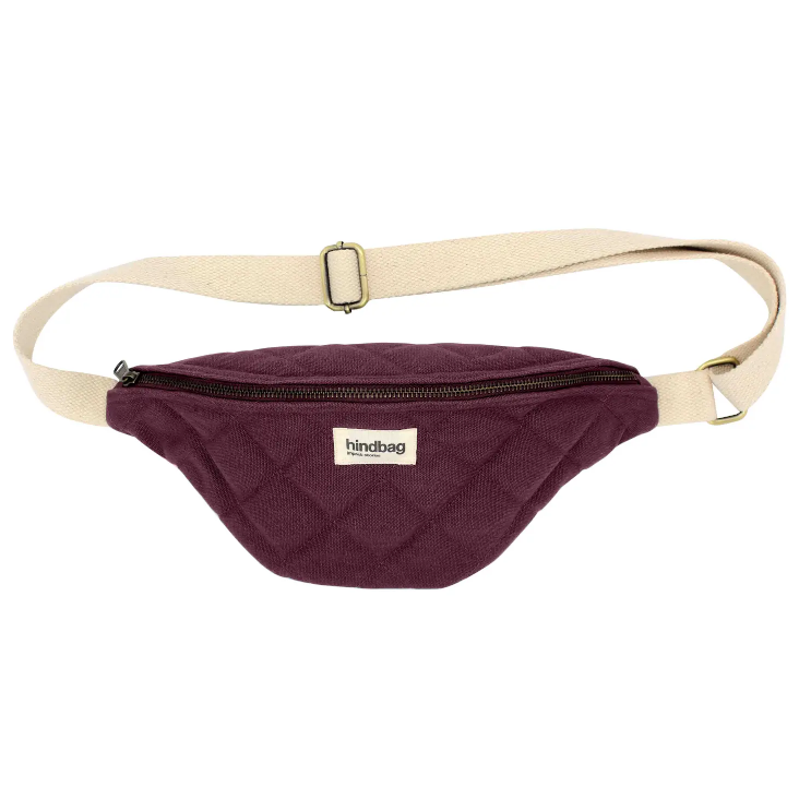 Gesteppte Gürteltasche Pflaume