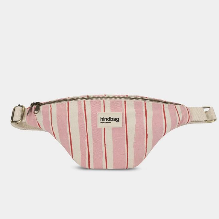 Gürteltasche Olivia - Rot/Rosa gestreift