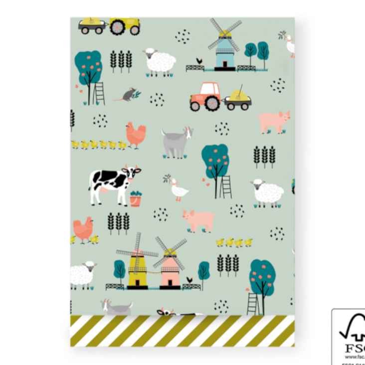 5 Geschenkbags Farm Pistache, Gr. M