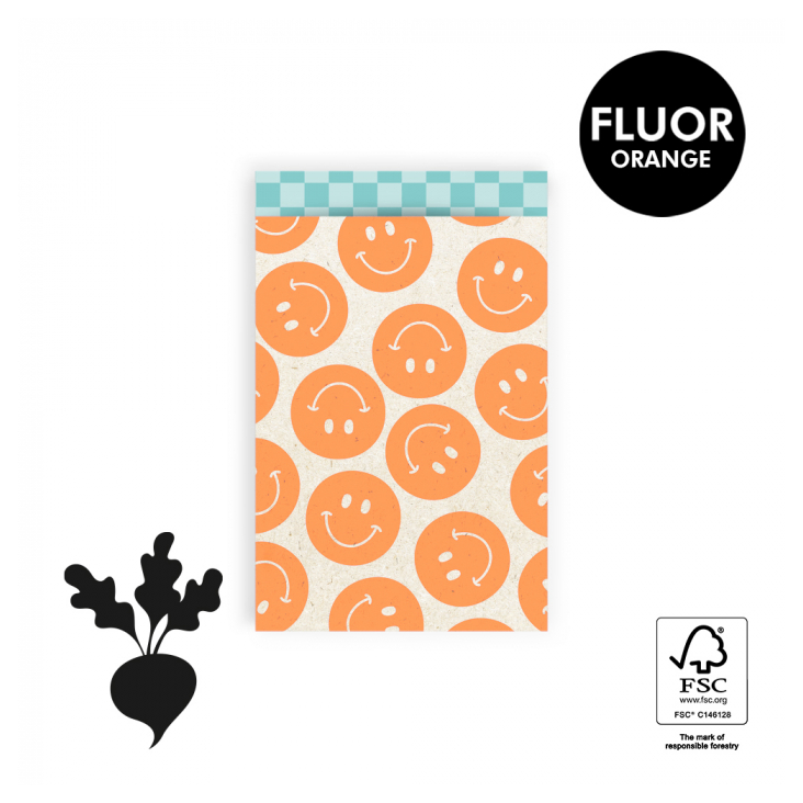 5 Geschenkbags Smiley, Gr. S