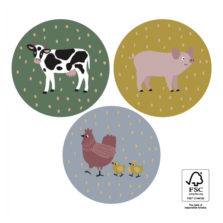 30 Stickers Farm Animals