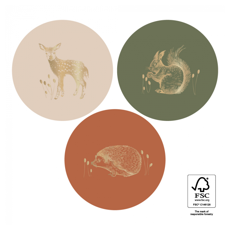 30 Stickers Forest Animals