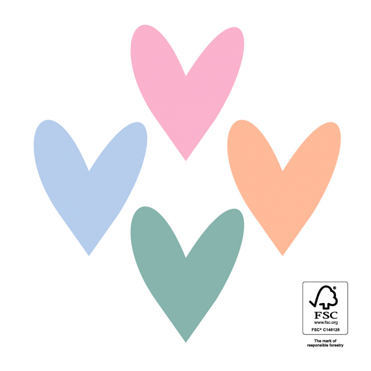 30 Stickers Hearts Sweet