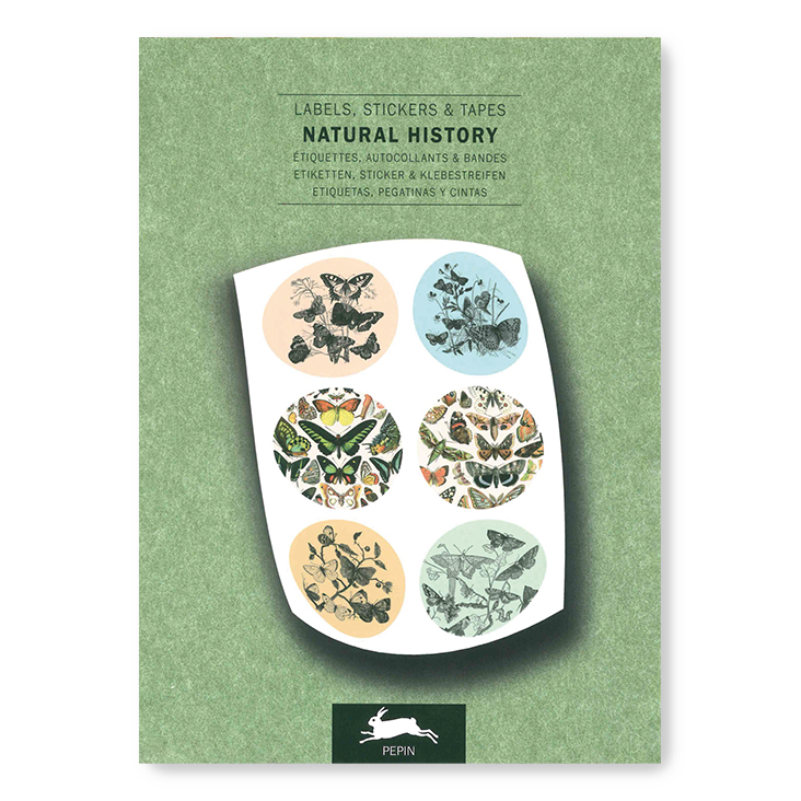 Label und Sticker Buch Natural History