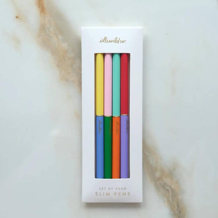 Schlanker Stift, Vierer-Set | Duo-Ton Klassischer Regenbogen