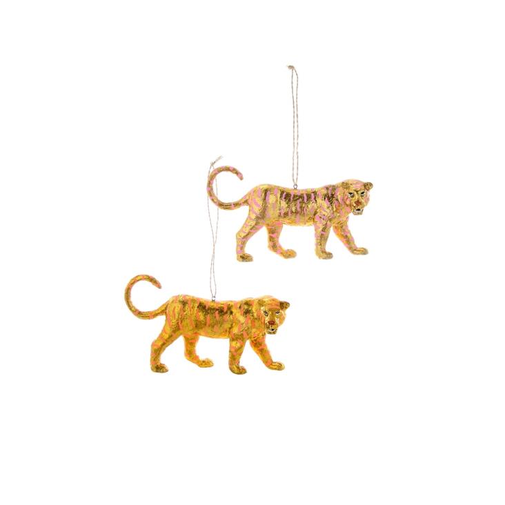 Baumschmuck Blattgold-Tiger - Einzeln