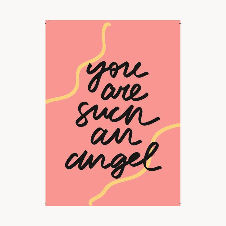 Postkarte Angel
