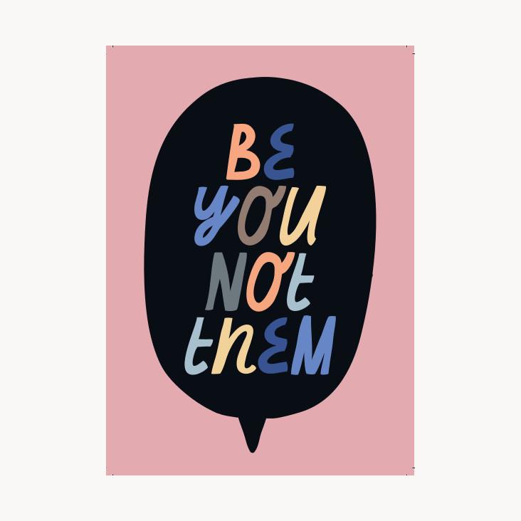 Postkarte BE YOU NOT THEM Nr.131