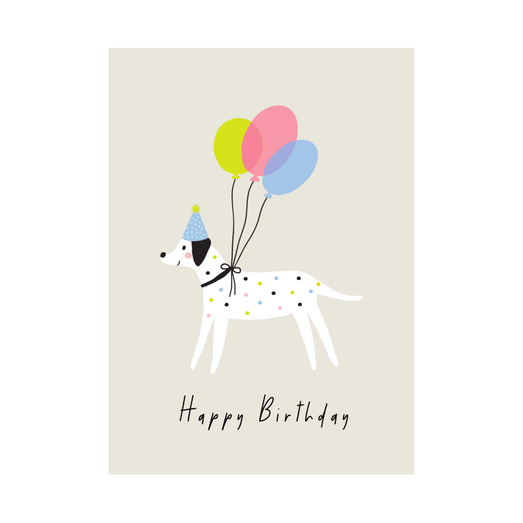 Postkarte Birthday Dog