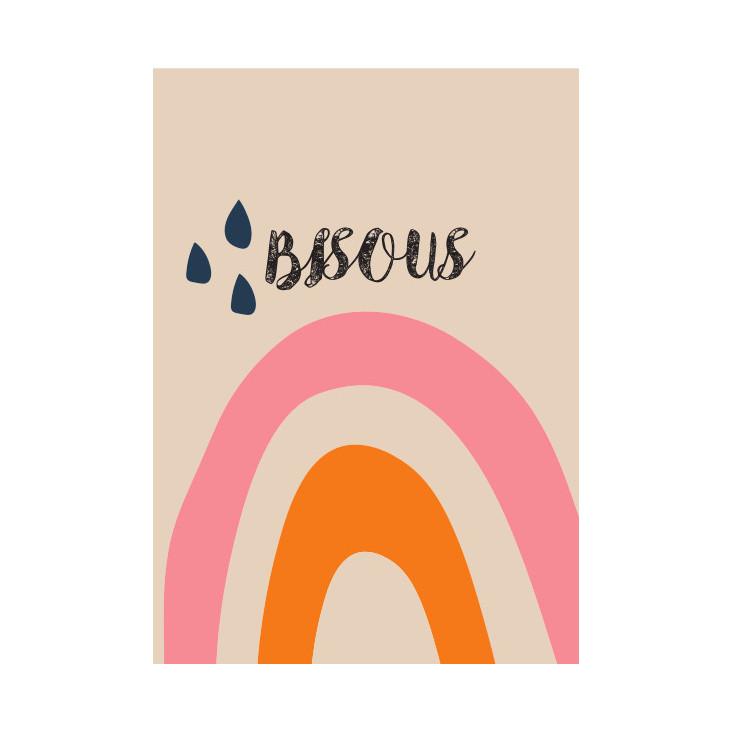 Postkarte Bisous