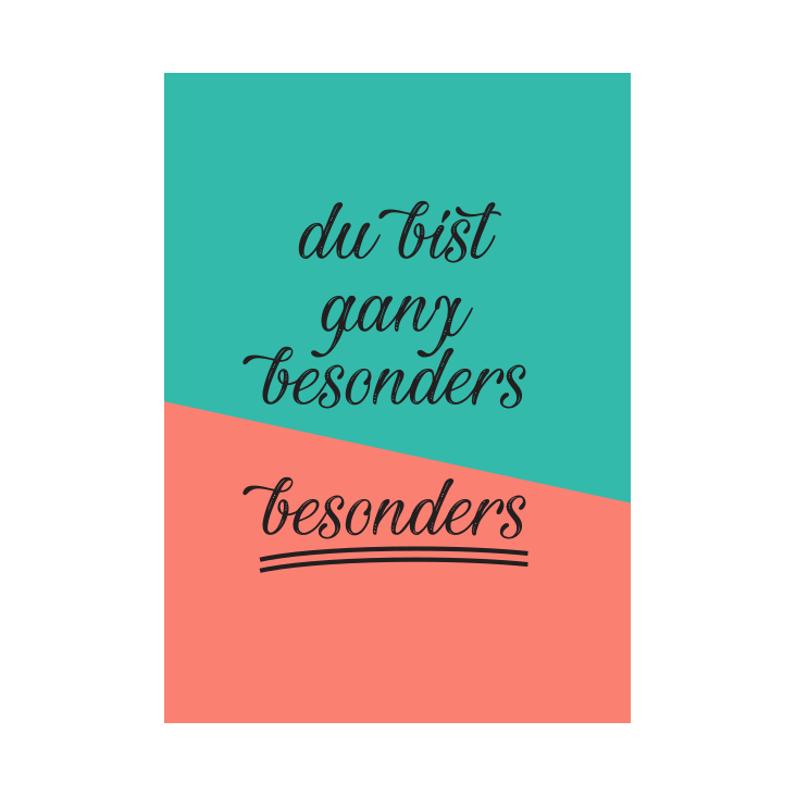 Postkarte Du bist ganz besonders besonders Nr.28