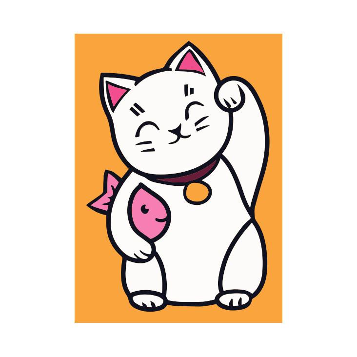 Postkarte Glückskatze Maneki Neko Nr.103