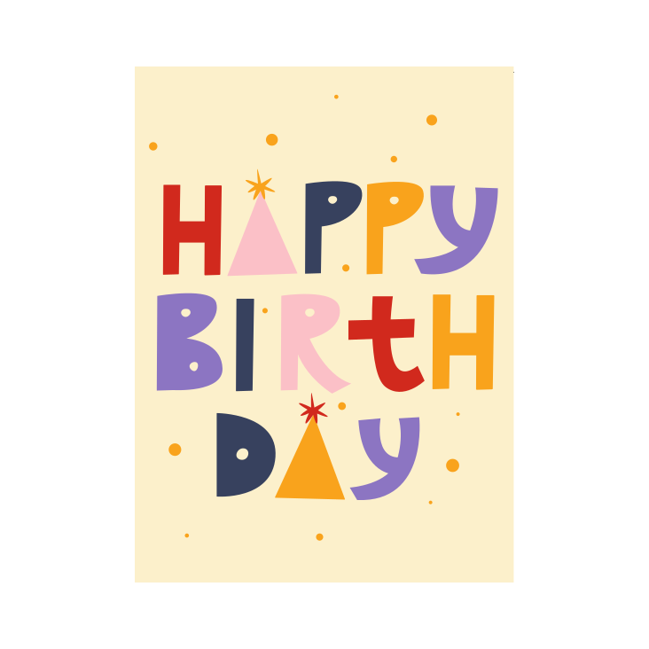 Postkarte Happy Birthday