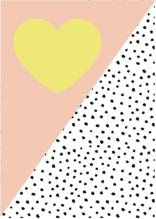 Postkarte Heart and Dots
