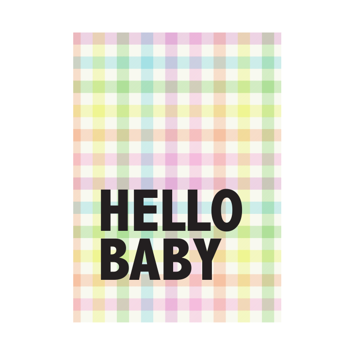 Postkarte Hello Baby Karo Nr. 217