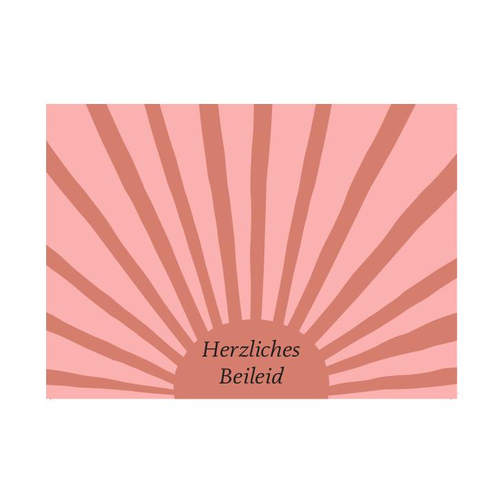 Postkarte Herzliches Beileid