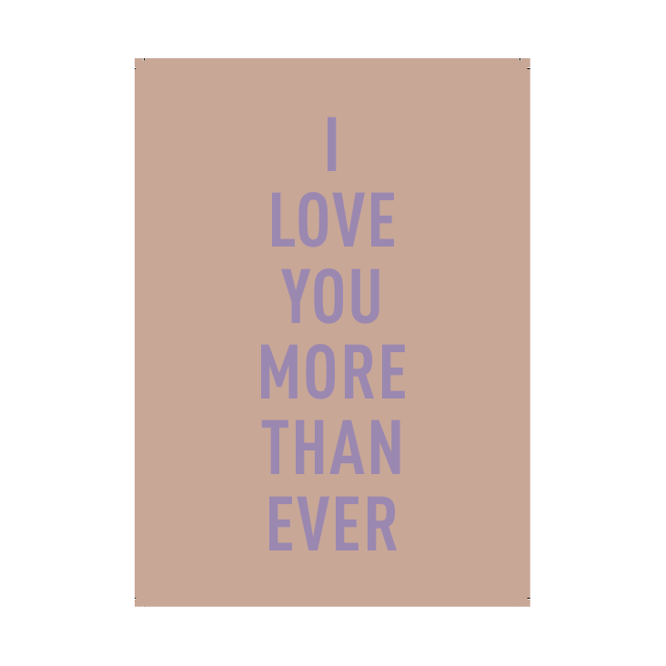 Postkarte I love you more than ever Nr.159