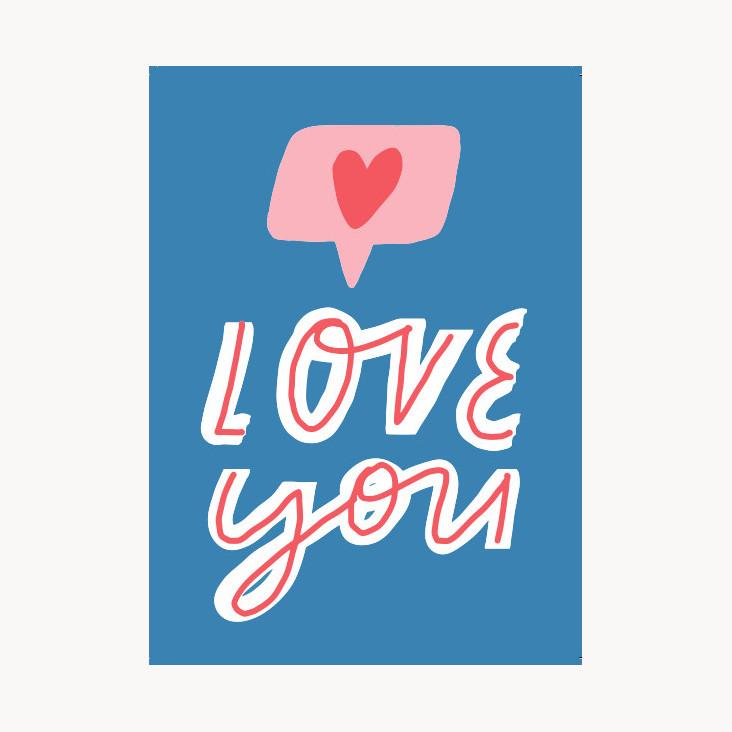 Postkarte Love You Nr.127