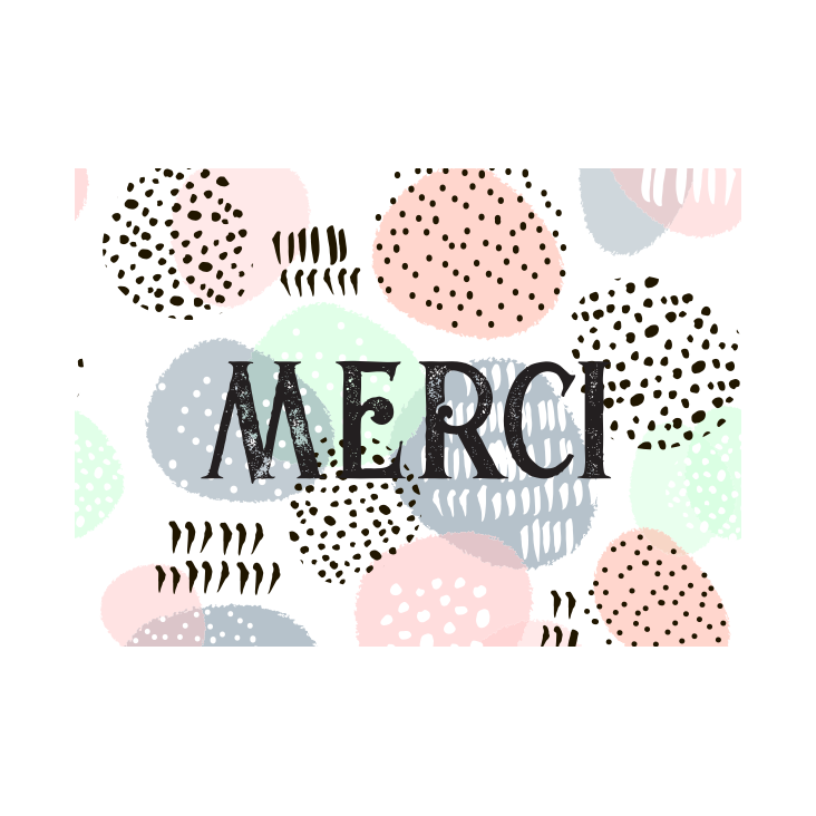Postkarte MERCI