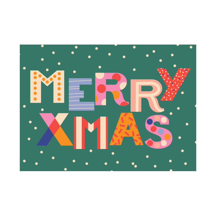 Postkarte Merry XMAS Nr. 225