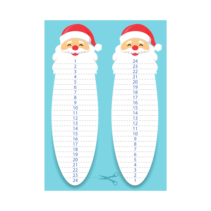 Postkarte Santa Adventskalende Nr.10