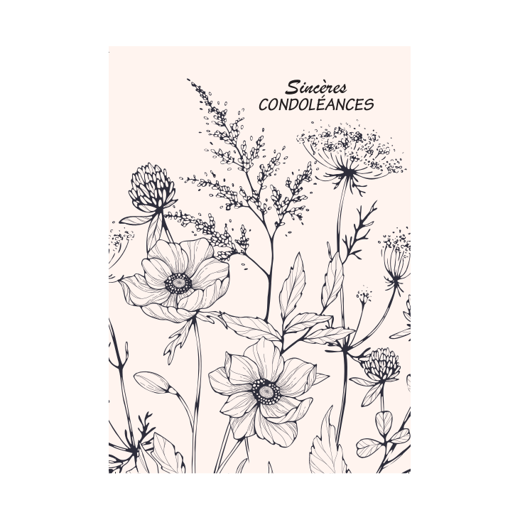 Postkarte Sincères Condoléances Nr.203