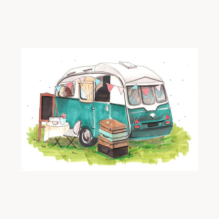 Postkarte Wohnwagen Nr.91